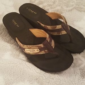 Coach wedge sandals